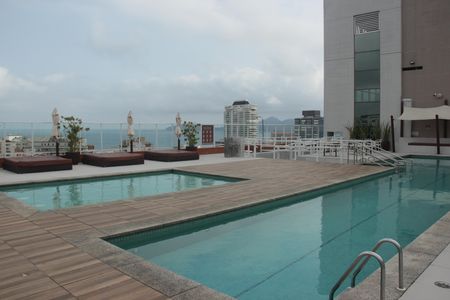 Área comum - Piscina de apartamento para alugar com 2 quartos, 90m² em Gonzaga, Santos