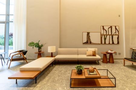 Área comum - Lounge de apartamento à venda com 1 quarto, 45m² em Indianópolis, São Paulo