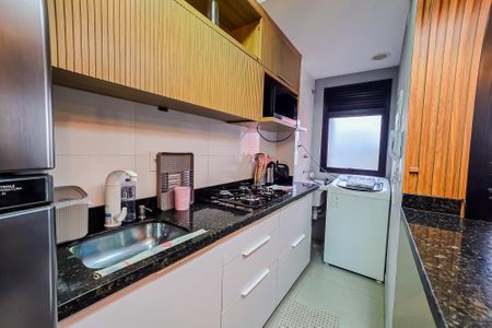 Cozinha e Área de Serviço de apartamento à venda com 2 quartos, 39m² em Parque Erasmo Assunção, Santo André