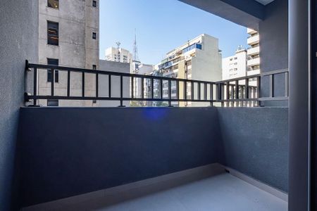 Studio - Varanda de kitnet/studio para alugar com 1 quarto, 27m² em Jardim Paulista, São Paulo