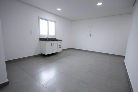 Sala, Cozinha, Quarto de apartamento para alugar com 1 quarto, 48m² em Vila Humaita, Santo André