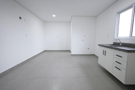 Sala, Cozinha, Quarto de apartamento para alugar com 1 quarto, 48m² em Vila Humaita, Santo André