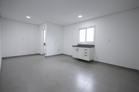 Sala, Cozinha, Quarto de apartamento para alugar com 1 quarto, 48m² em Vila Humaita, Santo André