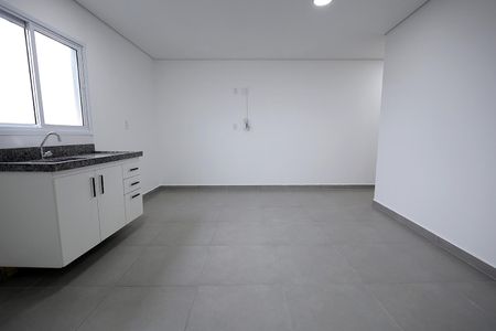 Sala, Cozinha, Quarto de apartamento para alugar com 1 quarto, 48m² em Vila Humaita, Santo André