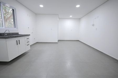 Sala, Cosinha, Quarto de apartamento para alugar com 1 quarto, 48m² em Vila Humaita, Santo André