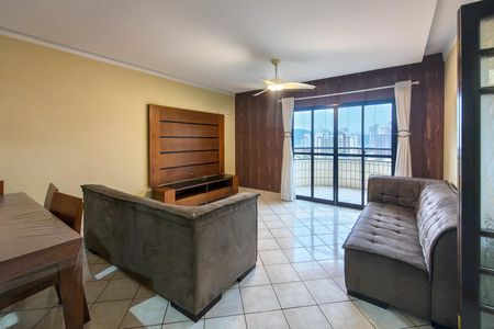 Sala de apartamento para alugar com 3 quartos, 123m² em Canto do Forte, Praia Grande