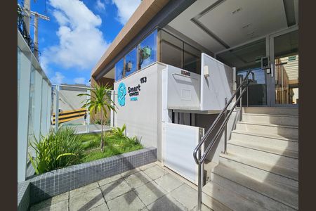 Apartamento para alugar com 23m², 1 quarto e 1 vaga Apartamento para alugar com 23m², 1 quarto e 1 vagaFachada e portaria