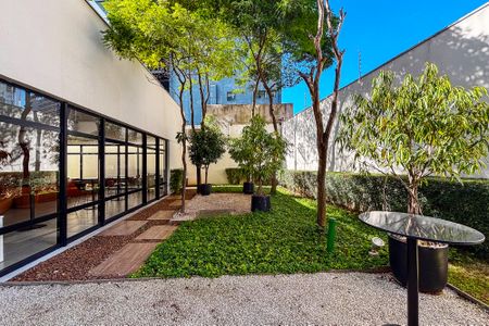 area verde comum churrsqueira de apartamento à venda com 1 quarto, 58m² em Pinheiros, São Paulo