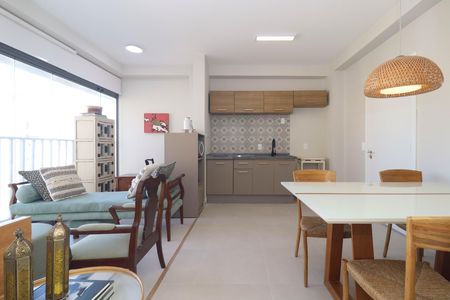 Sala/Cozinha de apartamento para alugar com 1 quarto, 41m² em Pinheiros, São Paulo
