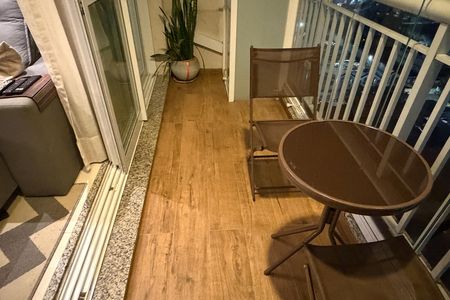 Varanda da Sala de apartamento para alugar com 1 quarto, 50m² em Vila Matias, Santos