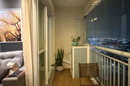 Varanda da Sala de apartamento para alugar com 1 quarto, 50m² em Vila Matias, Santos