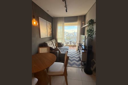 Sala de apartamento para alugar com 1 quarto, 50m² em Vila Matias, Santos