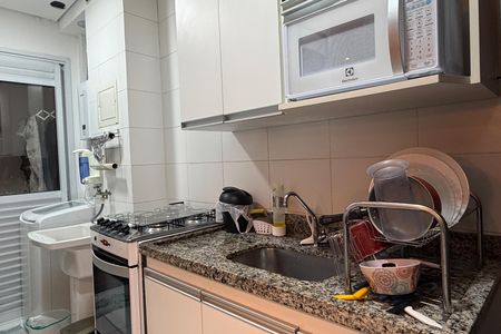 Cozinha e Área de Serviço de apartamento para alugar com 1 quarto, 50m² em Vila Matias, Santos