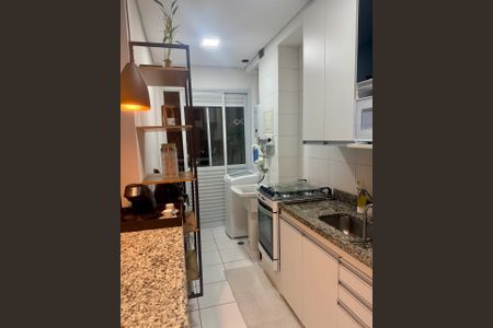 Cozinha/Lavanderia de apartamento para alugar com 1 quarto, 50m² em Vila Matias, Santos