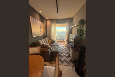 Sala de apartamento para alugar com 1 quarto, 50m² em Vila Matias, Santos