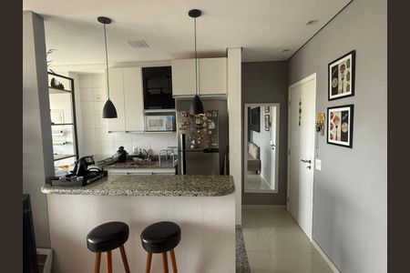 Cozinha de apartamento para alugar com 1 quarto, 50m² em Vila Matias, Santos