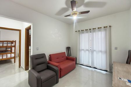 Sala de apartamento para alugar com 1 quarto, 62m² em Canto do Forte, Praia Grande