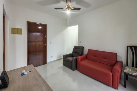 Sala de apartamento para alugar com 1 quarto, 62m² em Canto do Forte, Praia Grande