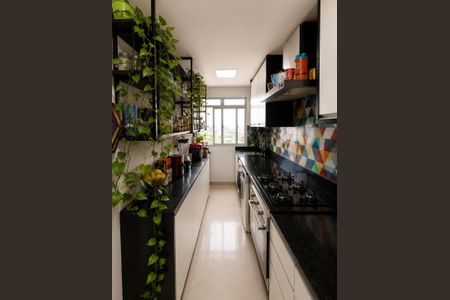 Cozinha de apartamento à venda com 2 quartos, 44m² em Vila Penteado, São Paulo