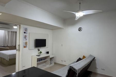 Sala de apartamento para alugar com 1 quarto, 50m² em Ponta da Praia, Santos
