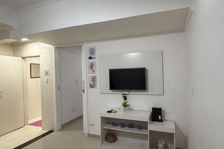 Sala de apartamento para alugar com 1 quarto, 50m² em Ponta da Praia, Santos