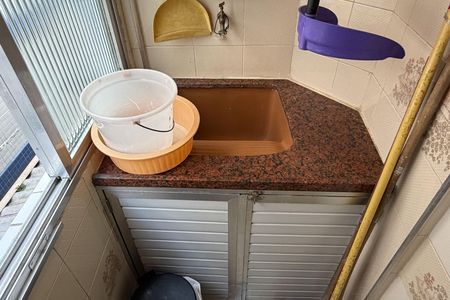 Cozinha e Área de Serviço de apartamento para alugar com 2 quartos, 64m² em Aparecida, Santos