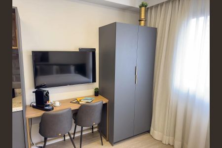 Cozinha de apartamento à venda com 1 quarto, 26m² em Santo Amaro, São Paulo