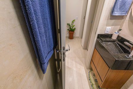 banheiro de apartamento à venda com 3 quartos, 70m² em Castelo, Belo Horizonte