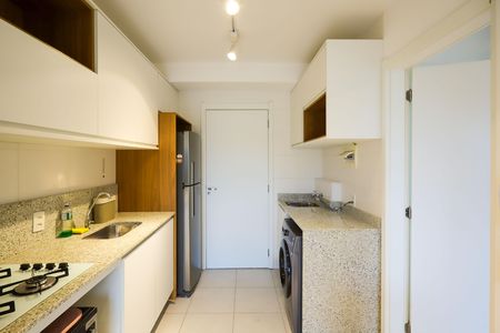 Cozinha e Área de Serviço de apartamento para alugar com 1 quarto, 27m² em Jardim Caravelas, São Paulo