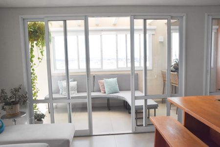 vista da area de churrasqueira de apartamento à venda com 3 quartos, 229m² em Retiro, Jundiaí
