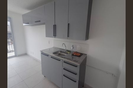 Sala e cozinha de apartamento para alugar com 1 quarto, 23m² em Brás, São Paulo