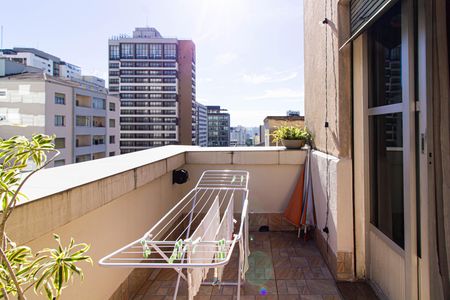 Varanda do Quarto de apartamento à venda com 1 quarto, 57m² em Perdizes, São Paulo