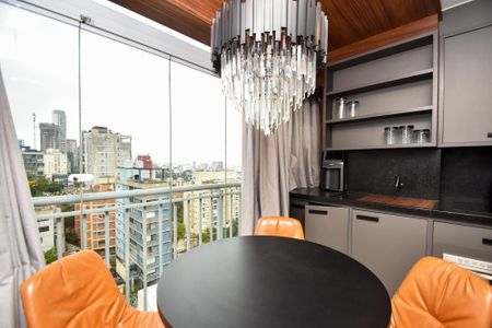 varanda sala de jantar de apartamento para alugar com 1 quarto, 36m² em Sumarezinho, São Paulo