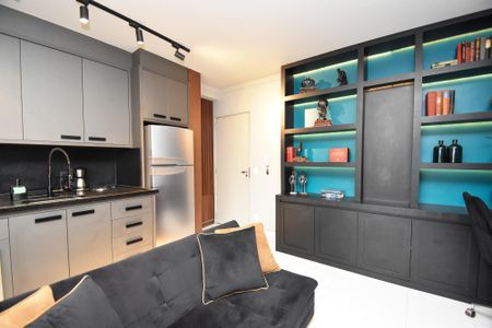 sala de estar de apartamento para alugar com 1 quarto, 36m² em Sumarezinho, São Paulo