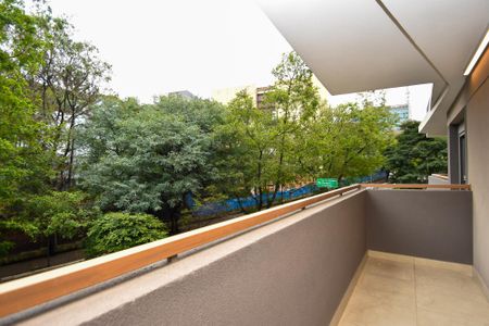 varanda Sala de apartamento para alugar com 2 quartos, 56m² em Jardim Paulista, São Paulo