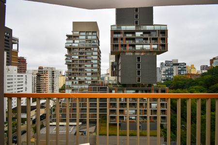 varanda Sala de apartamento para alugar com 1 quarto, 37m² em Jardim Paulista, São Paulo