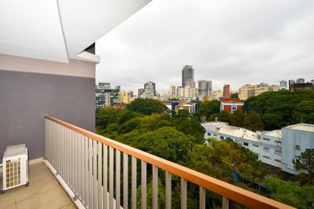 varanda Sala de apartamento para alugar com 1 quarto, 45m² em Jardim Paulista, São Paulo
