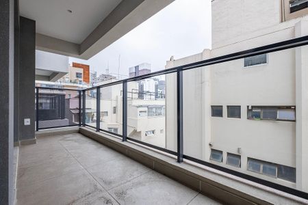 Sala/Cozinha - Varanda de apartamento para alugar com 2 quartos, 63m² em Cerqueira César, São Paulo