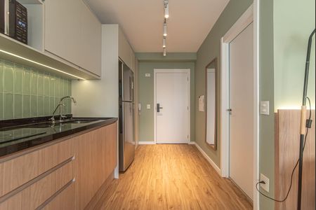 Cozinha de kitnet/studio para alugar com 2 quartos, 27m² em Santo Amaro, São Paulo