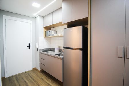 Cozinha de kitnet/studio para alugar com 1 quarto, 28m² em Vila Olímpia, São Paulo