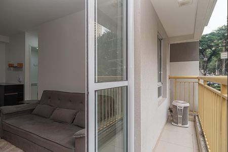 Varanda da Sala de apartamento para alugar com 1 quarto, 43m² em Jardim Paulista, São Paulo
