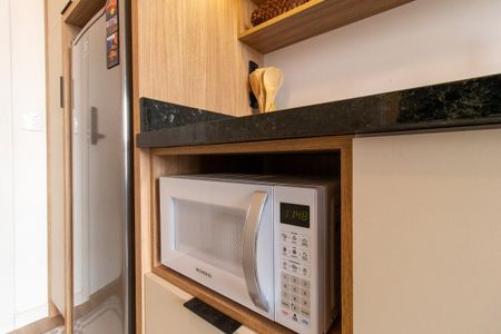 Studio para alugar com 19m², 1 quarto e sem vagaDetalhe da cozinha