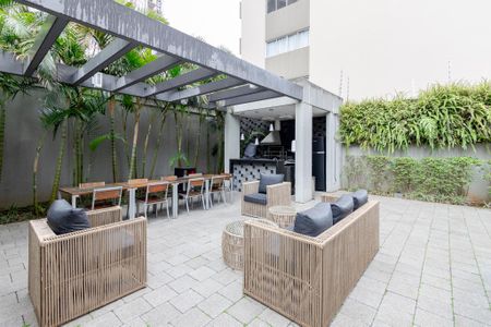 Studio à venda com 39m², 1 quarto e 1 vagaChurrasqueira