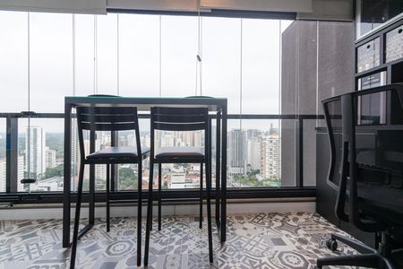 Studio à venda com 39m², 1 quarto e 1 vagaVaranda