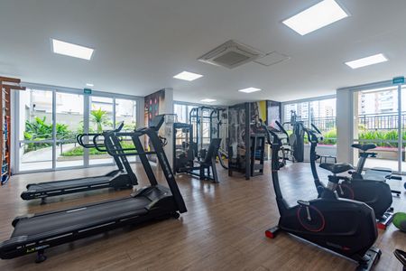 Área comum - Academia de apartamento para alugar com 1 quarto, 45m² em Vila Mascote, São Paulo