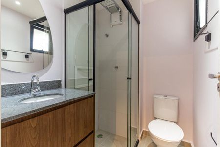 Banheiro de kitnet/studio para alugar com 1 quarto, 24m² em Campos Elíseos, São Paulo