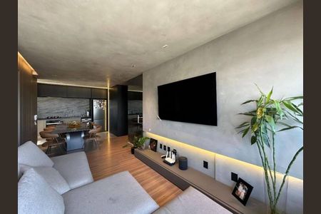 Sala de apartamento à venda com 2 quartos, 76m² em Vila da Serra, Nova Lima