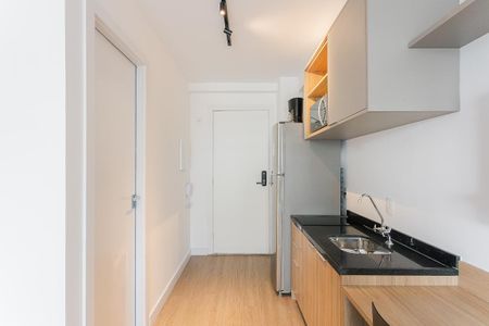 Cozinha de kitnet/studio para alugar com 1 quarto, 24m² em Pinheiros, São Paulo