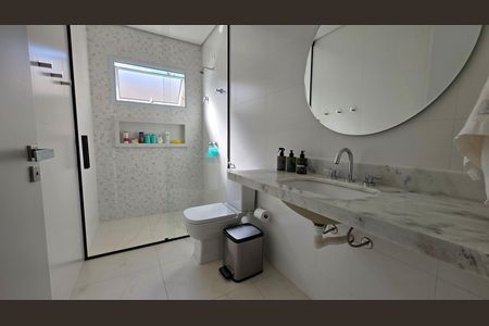 Banheiro da Suíte  de casa de condomínio à venda com 3 quartos, 135m² em Vale dos Sonhos, Lagoa Santa