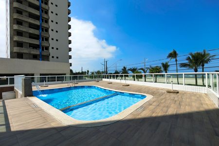 Área comum - Piscina de apartamento para alugar com 2 quartos, 74m² em Maracanã, Praia Grande